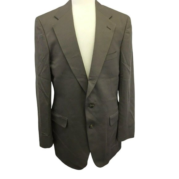 Dorman Winthrop Suit Jacket Blazer Sports Coat Mens Wool 42 L Olive Green - Picture 1 of 12